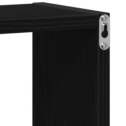 Mensole Parete a Cubo 2 pz Rovere Nero 30x15x30 cm Truciolato | homemem39