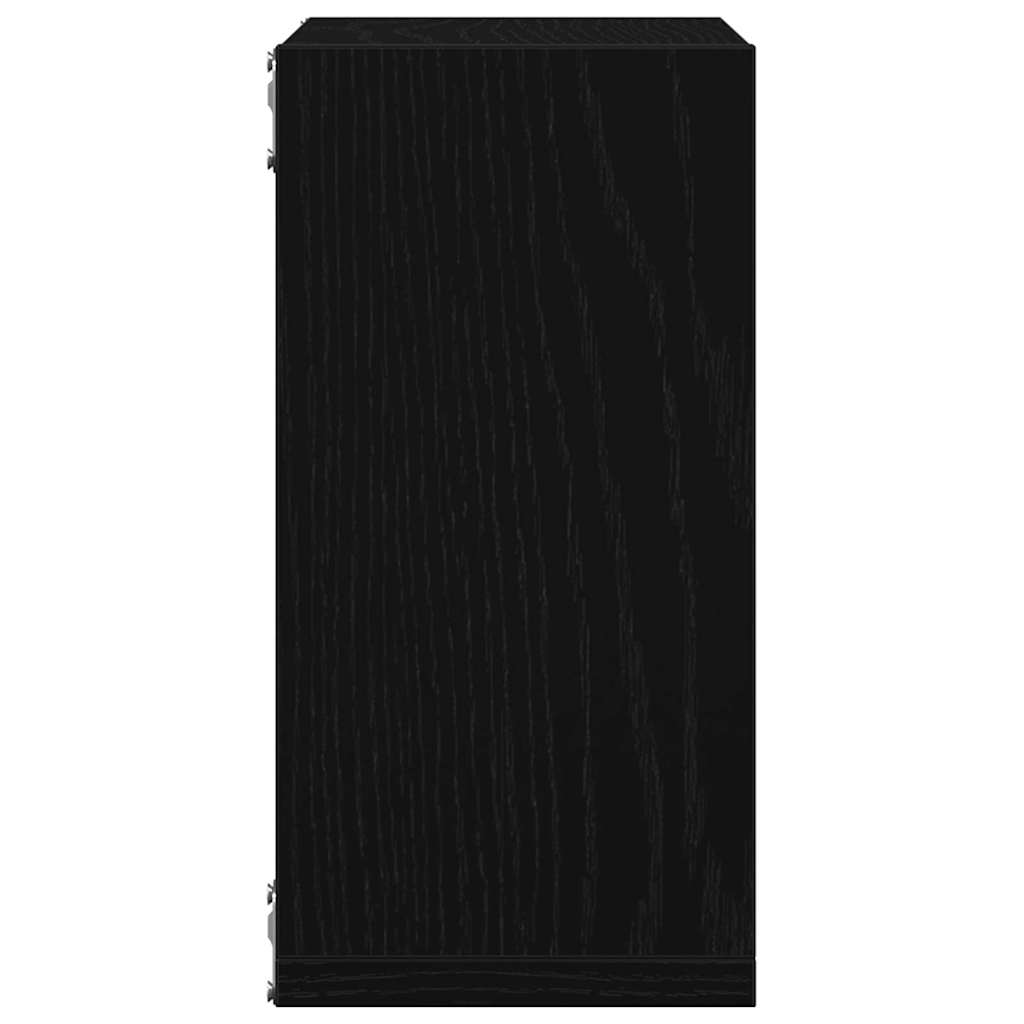 Mensole Parete Cubo 4 pz Rovere Nero 30x15x30 cm Truciolato | homemem39
