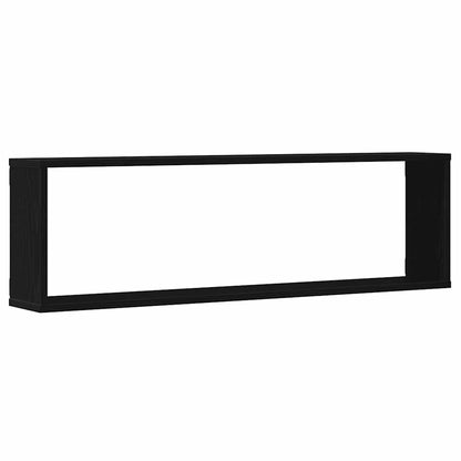 Mensole Parete Cubo 2 pz Rovere Nero 100x15x30 cm Multistrato | homemem39