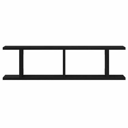 Mensole da Parete 2 pz Rovere Nero 75x18x20 cm in Truciolato | homemem39
