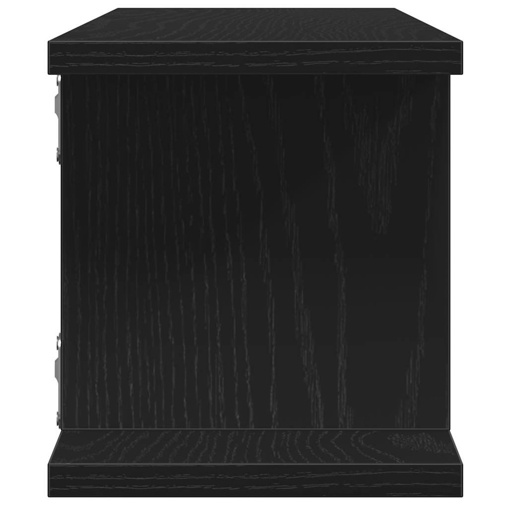 Mensole da Parete 2 pz Rovere Nero 75x18x20 cm in Truciolato | homemem39