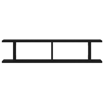 Mensole da Parete 2 pz Rovere Nero 90x18x20 cm in Truciolato | homemem39
