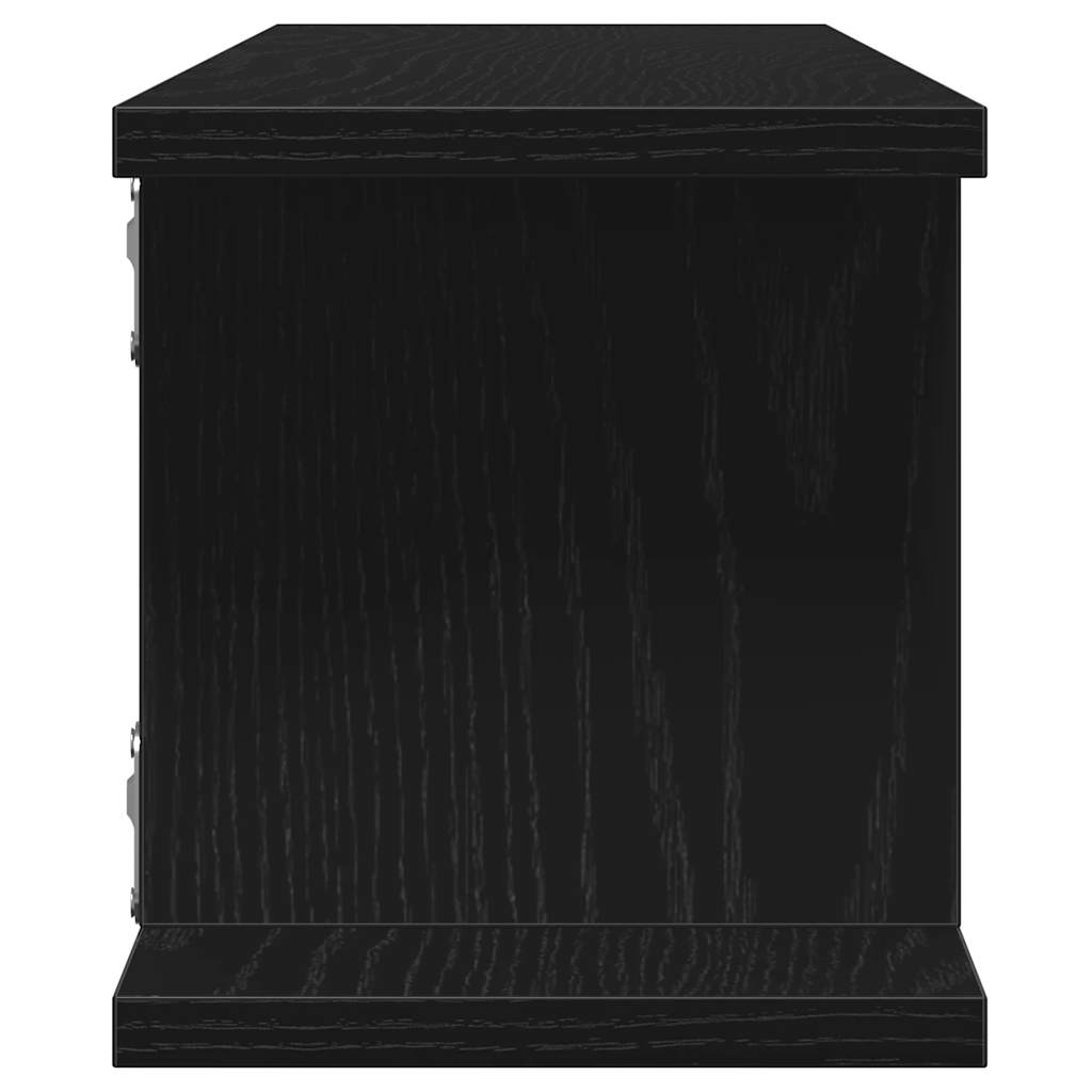 Mensole da Parete 2 pz Rovere Nero 105x18x20 cm in Truciolato | homemem39