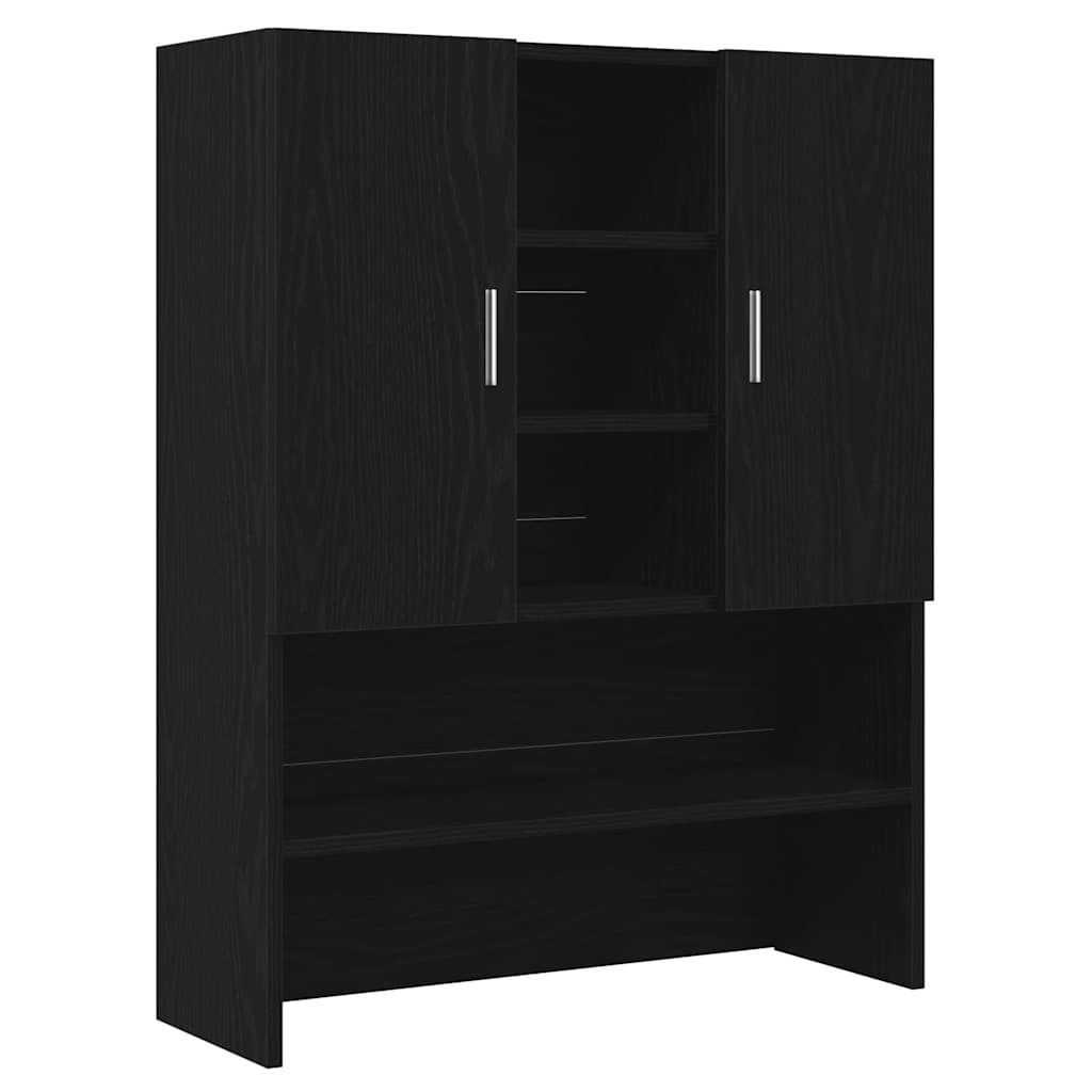 Mobile per Lavatrice Rovere Nero 70,5x25,5x90 cm | homemem39