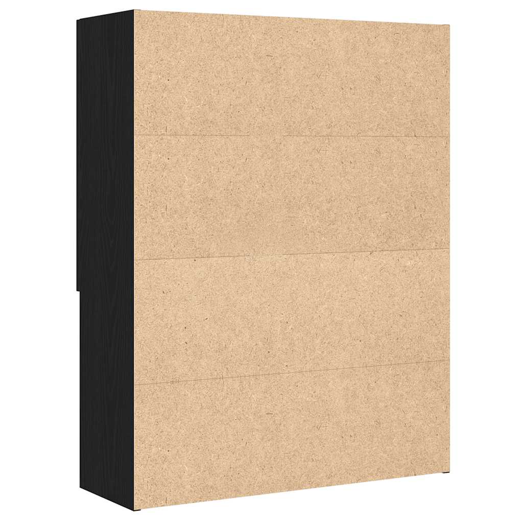 Mobile per Lavatrice Rovere Nero 70,5x25,5x90 cm | homemem39