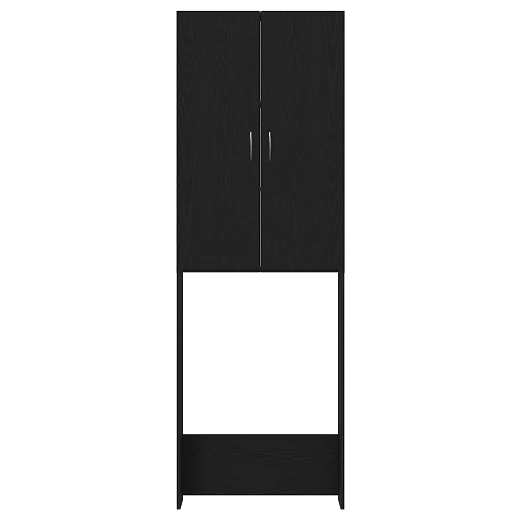 Mobile per Lavatrice Rovere Nero 64x25,5x190 cm | homemem39