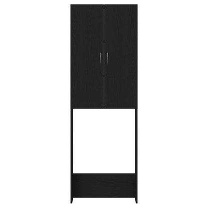 Mobile per Lavatrice Rovere Nero 64x25,5x190 cm | homemem39