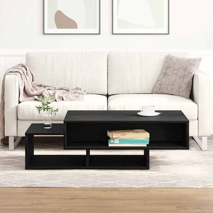 Tavolino Salotto Rovere Nero 105x55x32 cm Legno Multistrato | homemem39