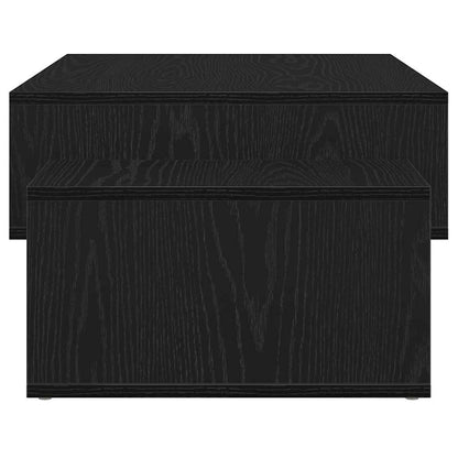 Tavolino Salotto Rovere Nero 105x55x32 cm Legno Multistrato | homemem39