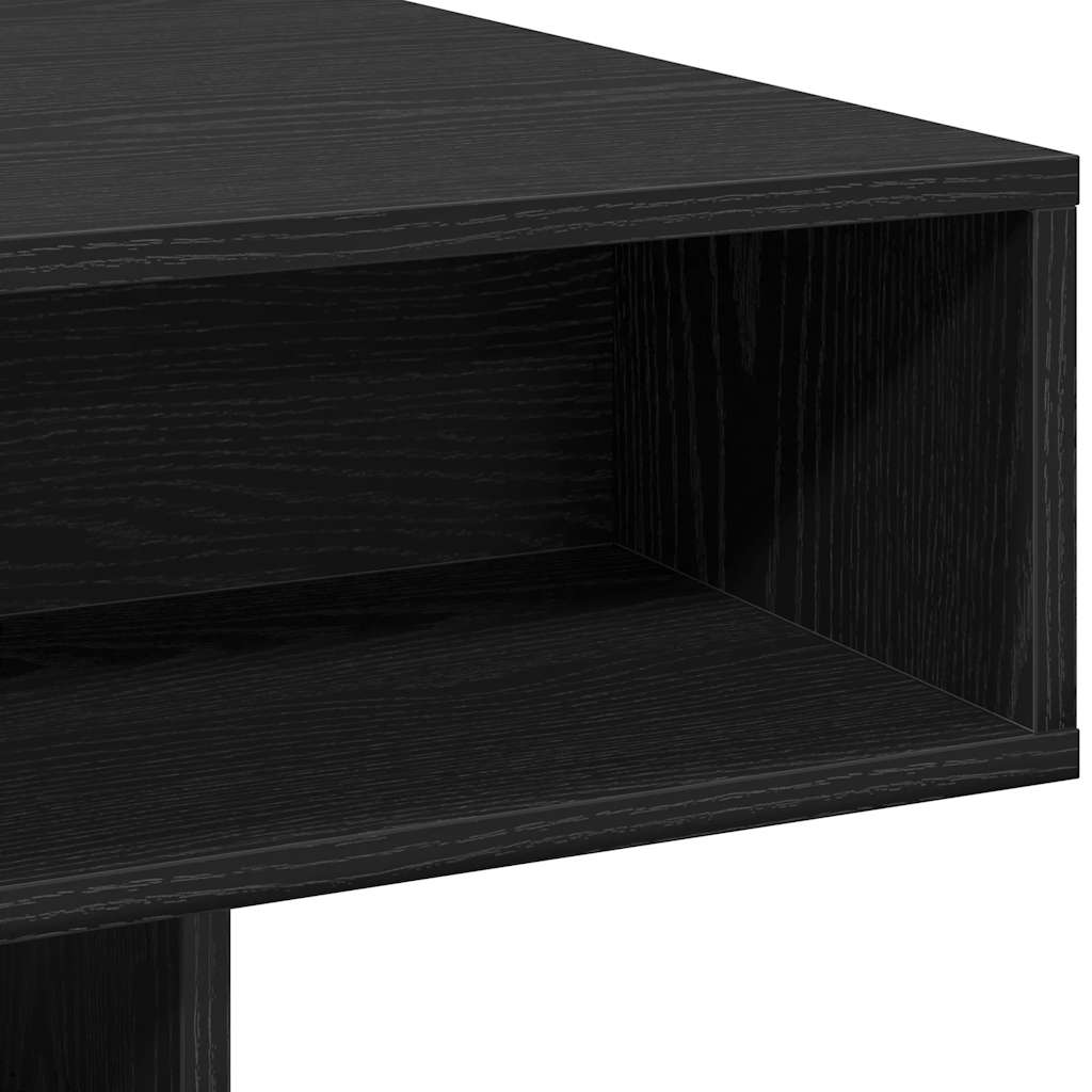 Tavolino Salotto Rovere Nero 105x55x32 cm Legno Multistrato | homemem39