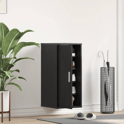 Scarpiera Rovere Rovere Nero 32x35x70 cm in Legno Multistrato - homemem39