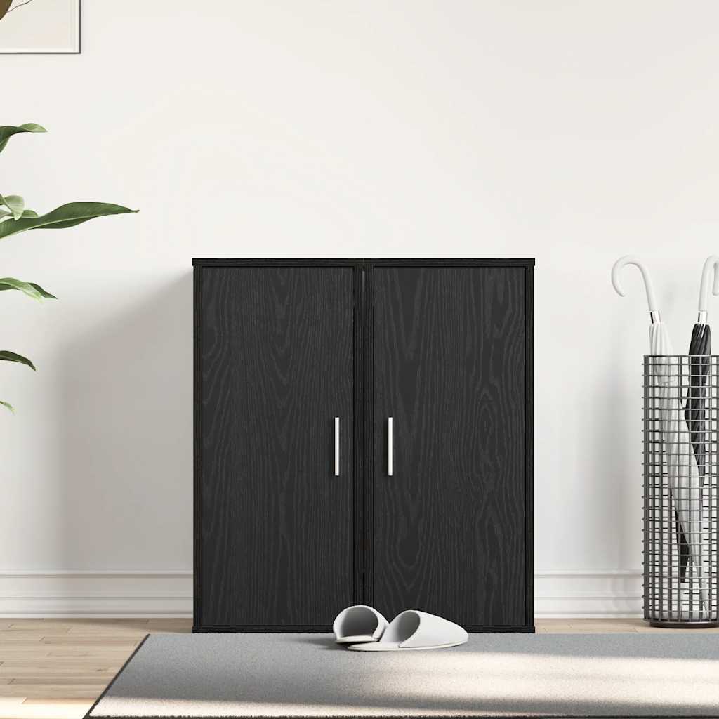 Scarpiere 2 pz Rovere Nero 32x35x70 cm in Legno Multistrato - homemem39