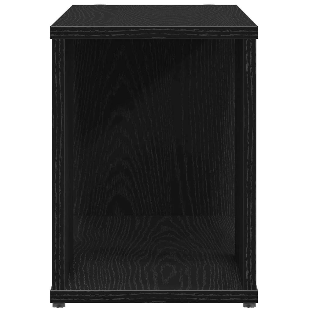 Mobile Porta TV Rovere Nero 60x24x32 cm in Legno Multistrato | homemem39