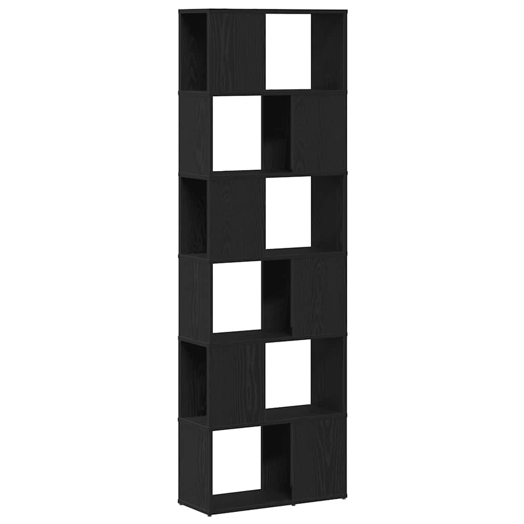 Libreria/Divisorio Rovere Nero 60x24x186 cm | homemem39