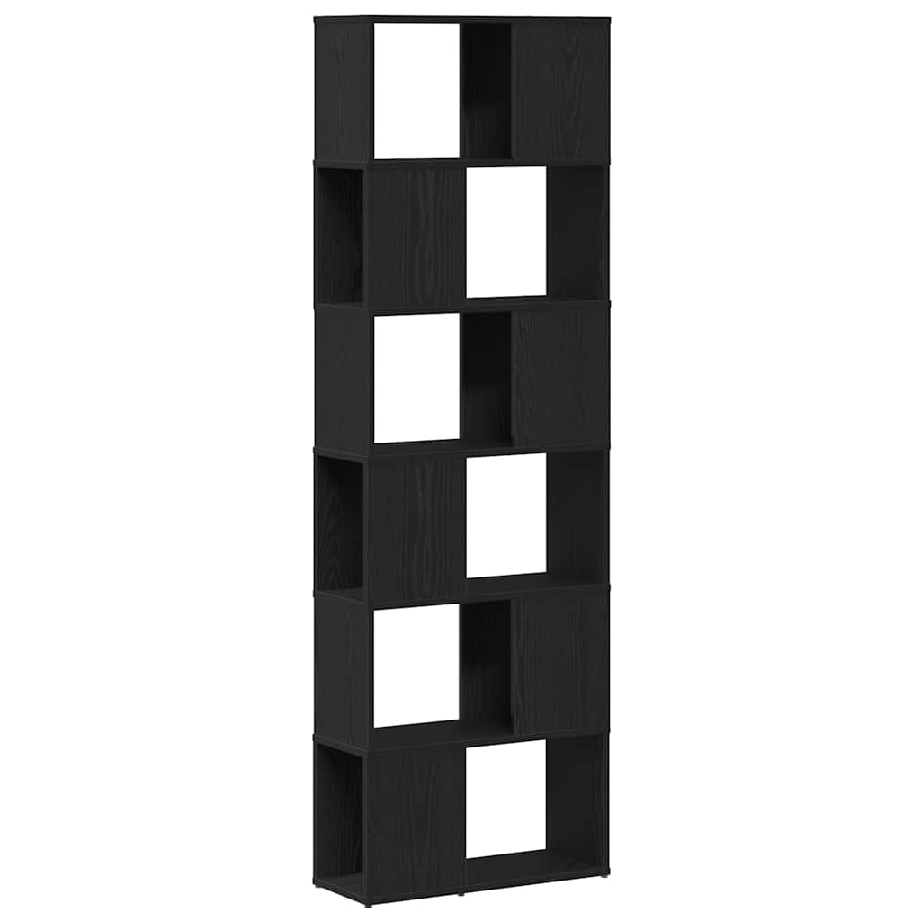 Libreria/Divisorio Rovere Nero 60x24x186 cm | homemem39