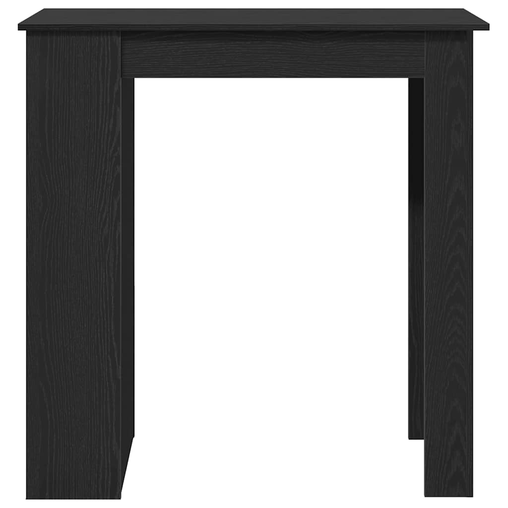 Tavolo da Bar con Ripiani Rovere Nero 102x50x103,5cm Truciolato