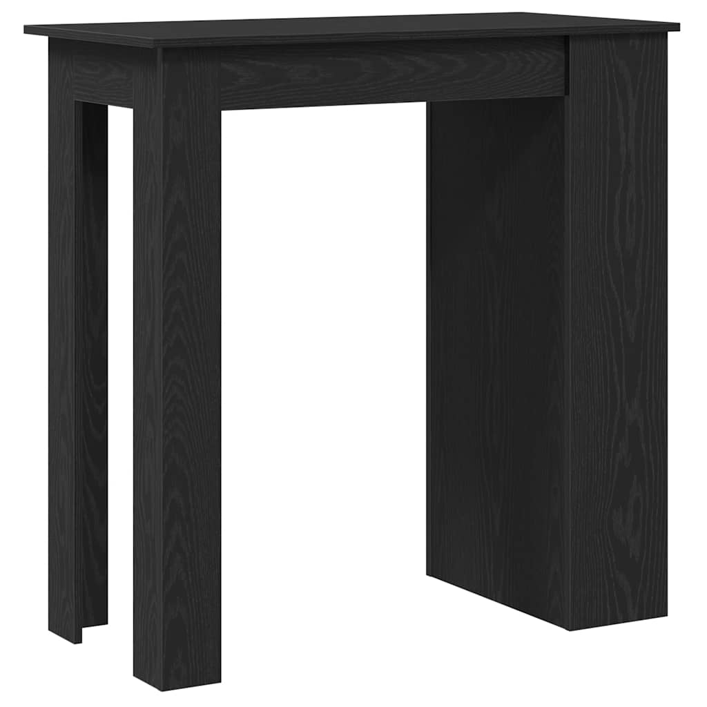 Tavolo da Bar con Ripiani Rovere Nero 102x50x103,5cm Truciolato