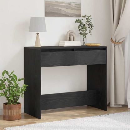 Tavolino Consolle Rovere Nero 89x41x76,5cm Legno Multistrato | homemem39