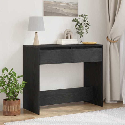 Tavolino Consolle Rovere Nero 89x41x76,5cm Legno Multistrato | homemem39