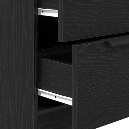 Credenza Rovere Nero 60 x 30 x 70 cm Legno multistrato