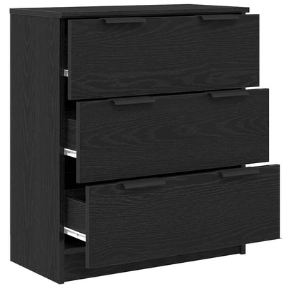 Credenza Rovere Nero 60 x 30 x 70 cm Legno multistrato