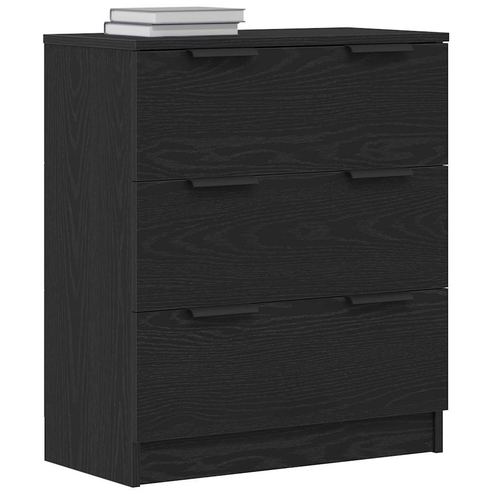 Credenza Rovere Nero 60 x 30 x 70 cm Legno multistrato