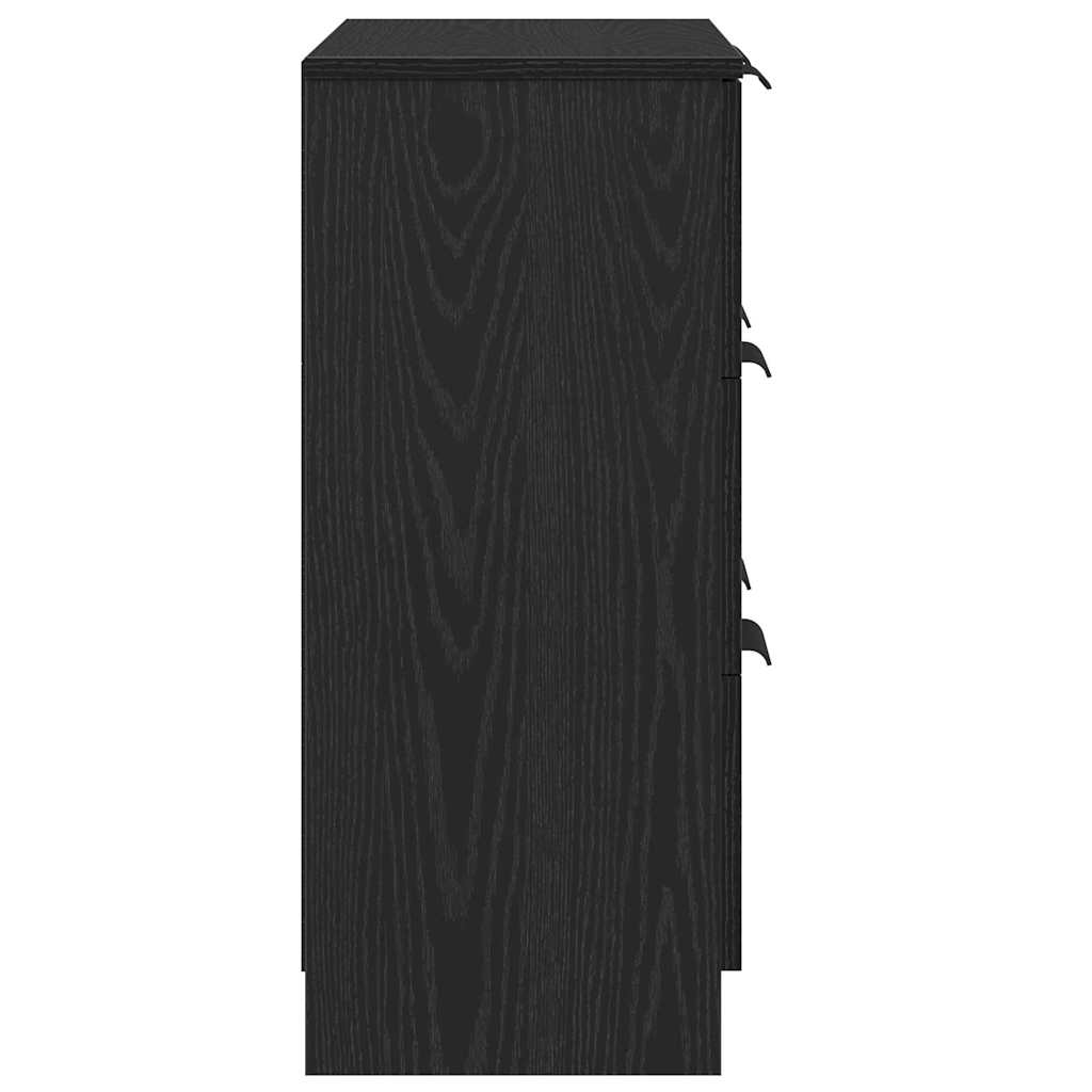 Credenza Rovere Nero 60 x 30 x 70 cm Legno multistrato