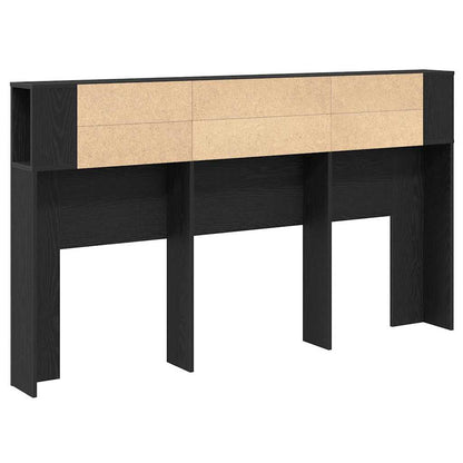 Testata del letto Rovere Nero 180 x 18,5 x 102,5 cm