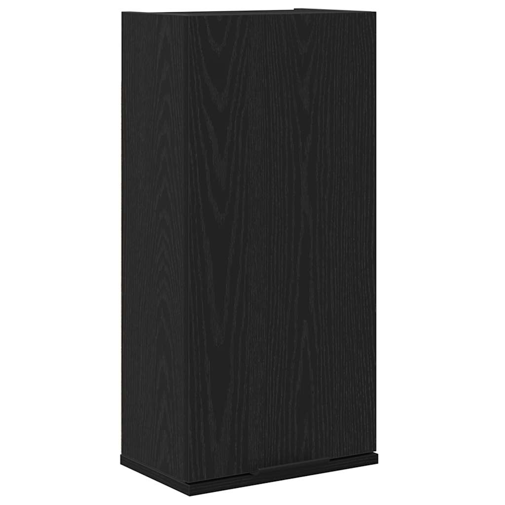 Mobiletto da parete in rovere nero 32x20x67 cm in legno ingegnerizzato | homemem39