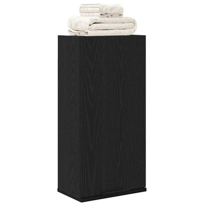 Mobiletto da parete in rovere nero 32x20x67 cm