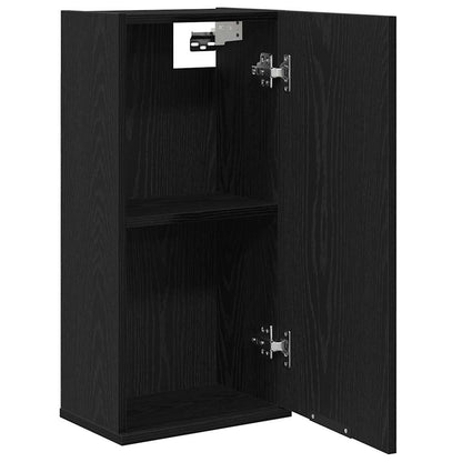 Mobiletto da parete in rovere nero 32x20x67 cm in legno ingegnerizzato | homemem39