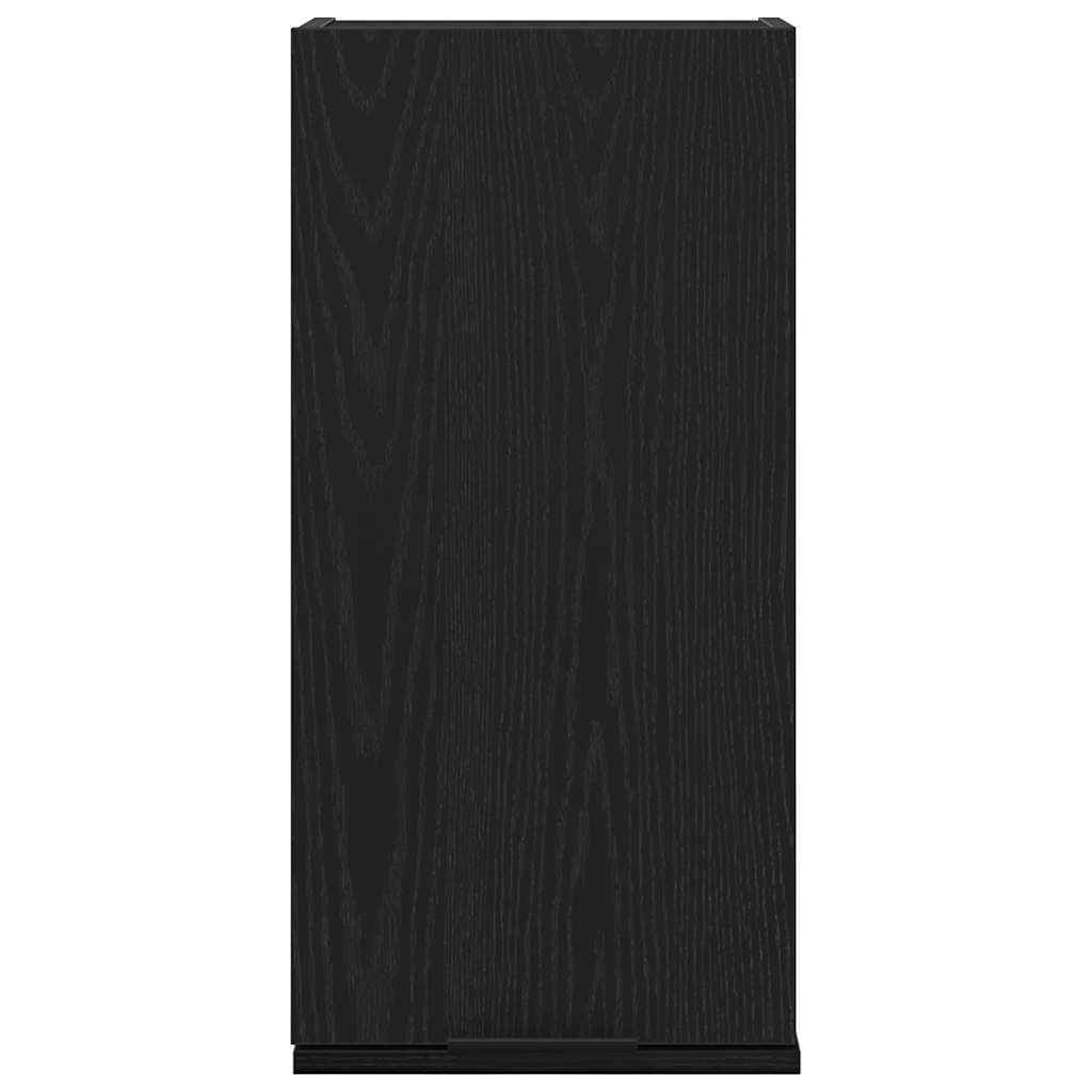 Mobiletto da parete in rovere nero 32x20x67 cm in legno ingegnerizzato | homemem39