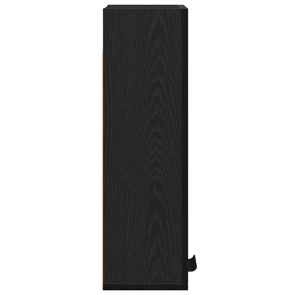 Mobiletto da parete in rovere nero 32x20x67 cm in legno ingegnerizzato | homemem39