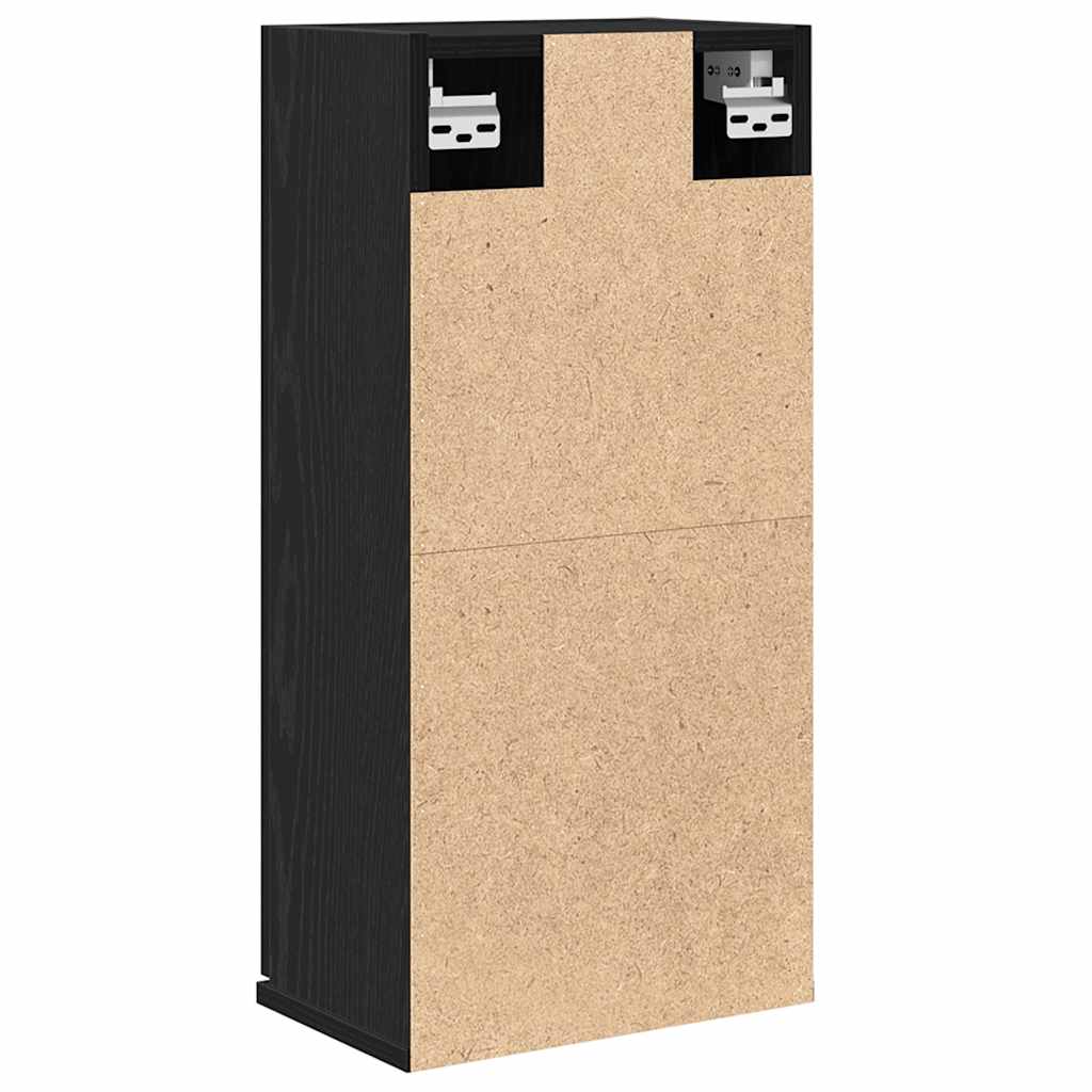 Mobiletto da parete in rovere nero 32x20x67 cm in legno ingegnerizzato | homemem39