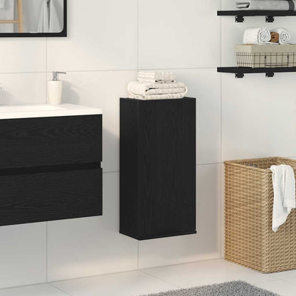 Mobiletto da parete in rovere nero 32x20x67 cm in legno ingegnerizzato | homemem39