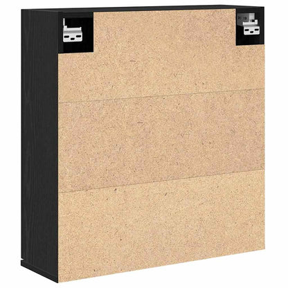 Mobiletto per specchio con porta Rovere Nero 64 x 20 x 67 cm