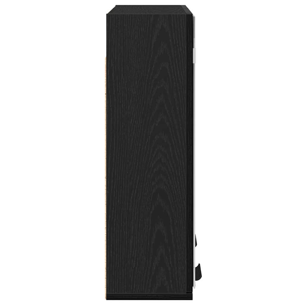 Mobiletto per specchio con porta Rovere Nero 64 x 20 x 67 cm | homemem39