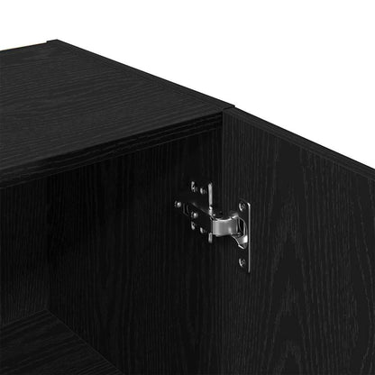 Mobile da Bagno con lo scaffale Rovere nero 32 x 34 x 188,5 cm | homemem39