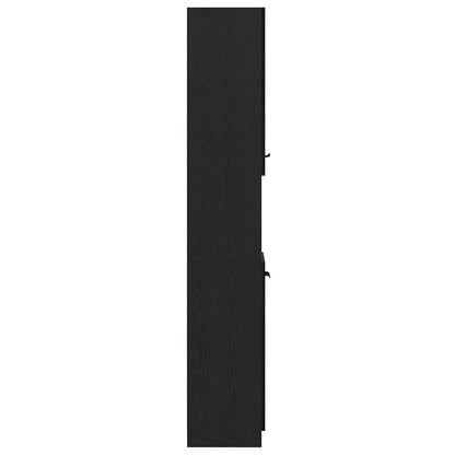 Mobile da Bagno con lo scaffale Rovere nero 32 x 34 x 188,5 cm | homemem39