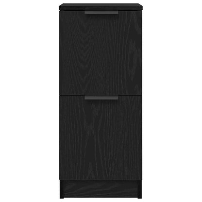 Credenza 2 pcs Rovere Nero 30 x 30 x 70 cm Legno multistrato