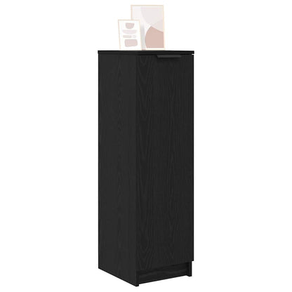 Mobile per scarpe con porta Rovere Nero 29,5 x 35 x 101 cm