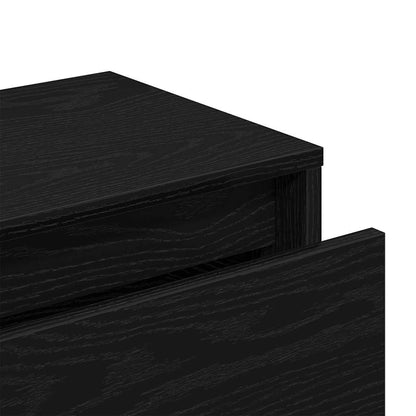 Set mobili da ingresso 4 pcs Rovere Nero Legno multistrato