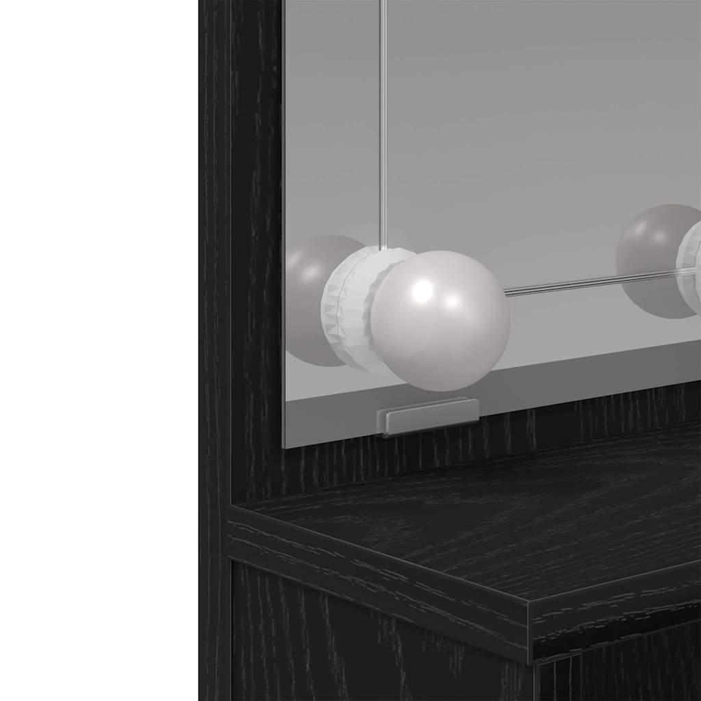 Tavolo da Trucco con cassetto Rovere Nero 86,5 x 35 x 136 cm