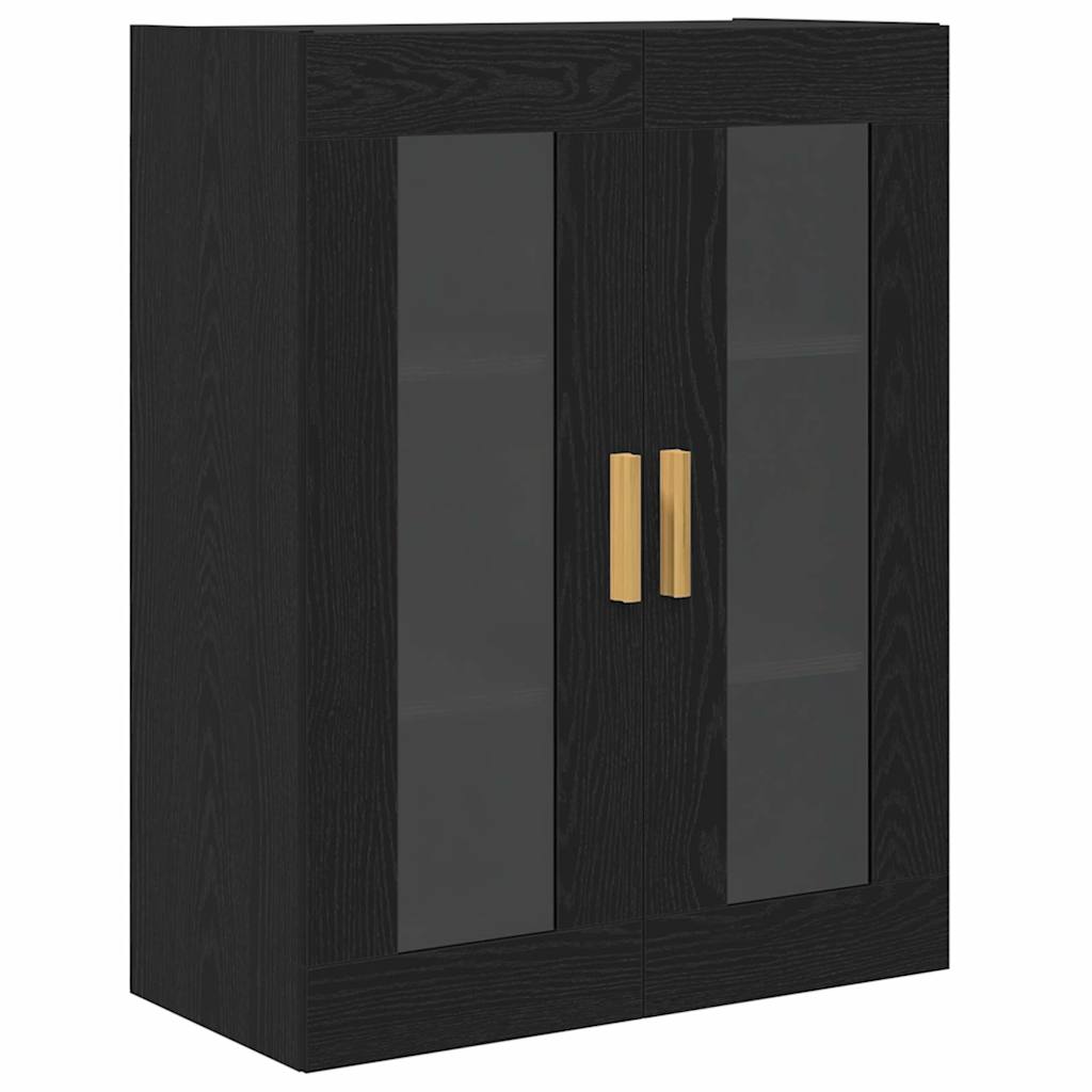 Armadietto a muro Rovere Nero 69,5 x 34 x 90 cm