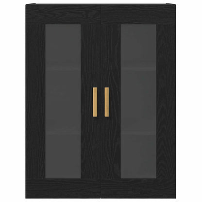 Armadietto a muro Rovere Nero 69,5 x 34 x 90 cm