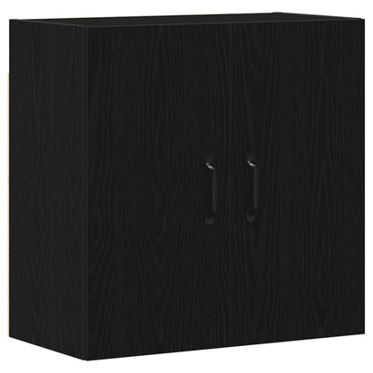 Mobiletto da Parete Rovere Nero 60x31x60 cm in Legno Massello | homemem39