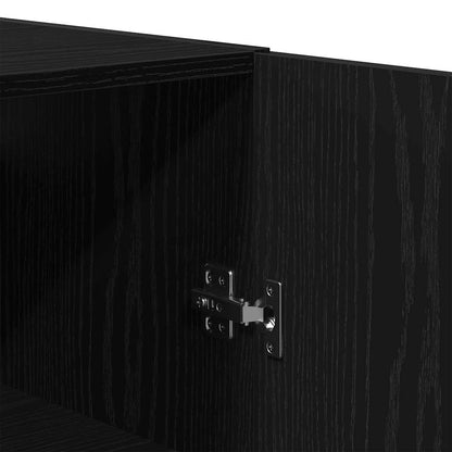 Mobiletto da Parete Rovere Nero 60x31x60 cm in Legno Massello | homemem39