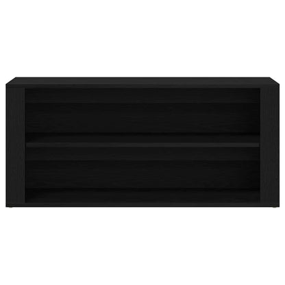 Panca Scarpiera Rovere Nero 100x35x45 cm in Legno di Argilla - homemem39