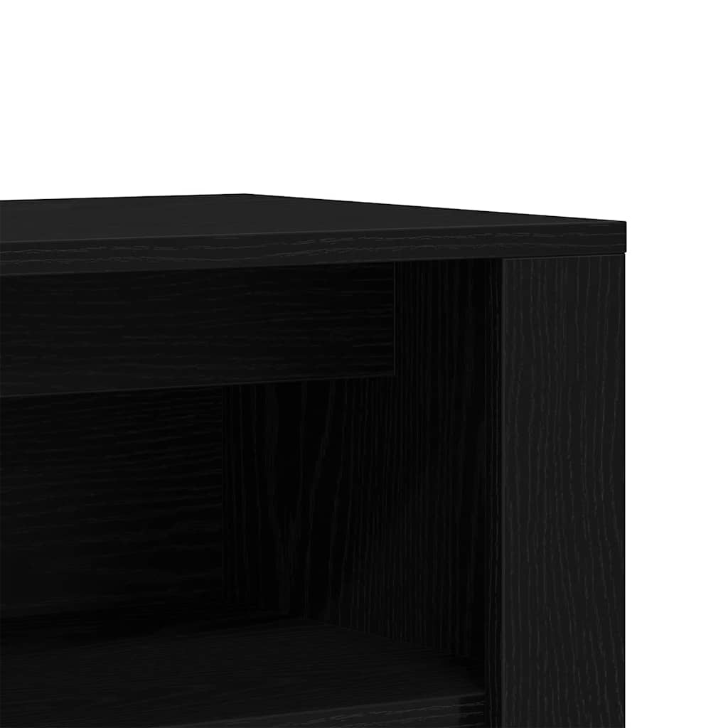 Panca Scarpiera Rovere Nero 100x35x45 cm in Legno di Argilla - homemem39