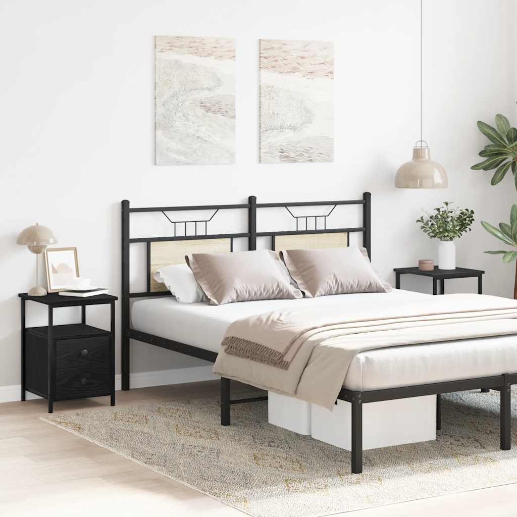 Comodini 2 pz Rovere Nero 34x35,5x50 cm Legno di Argilla - homemem39